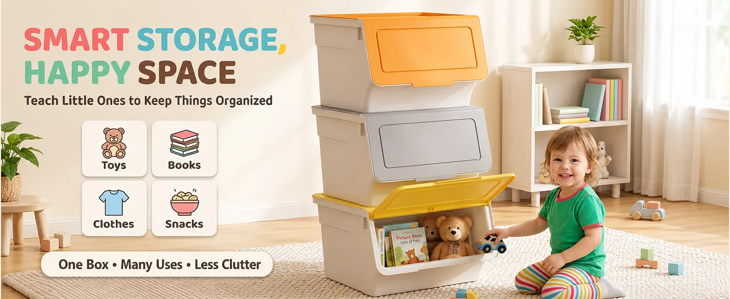 CozyCube 42L Stackable Storage Boxes