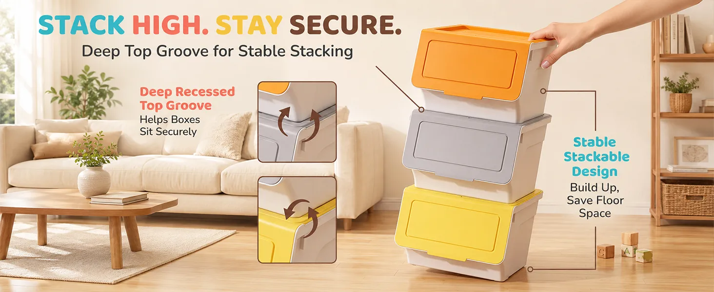 CozyCube 42L Stackable Storage Boxes