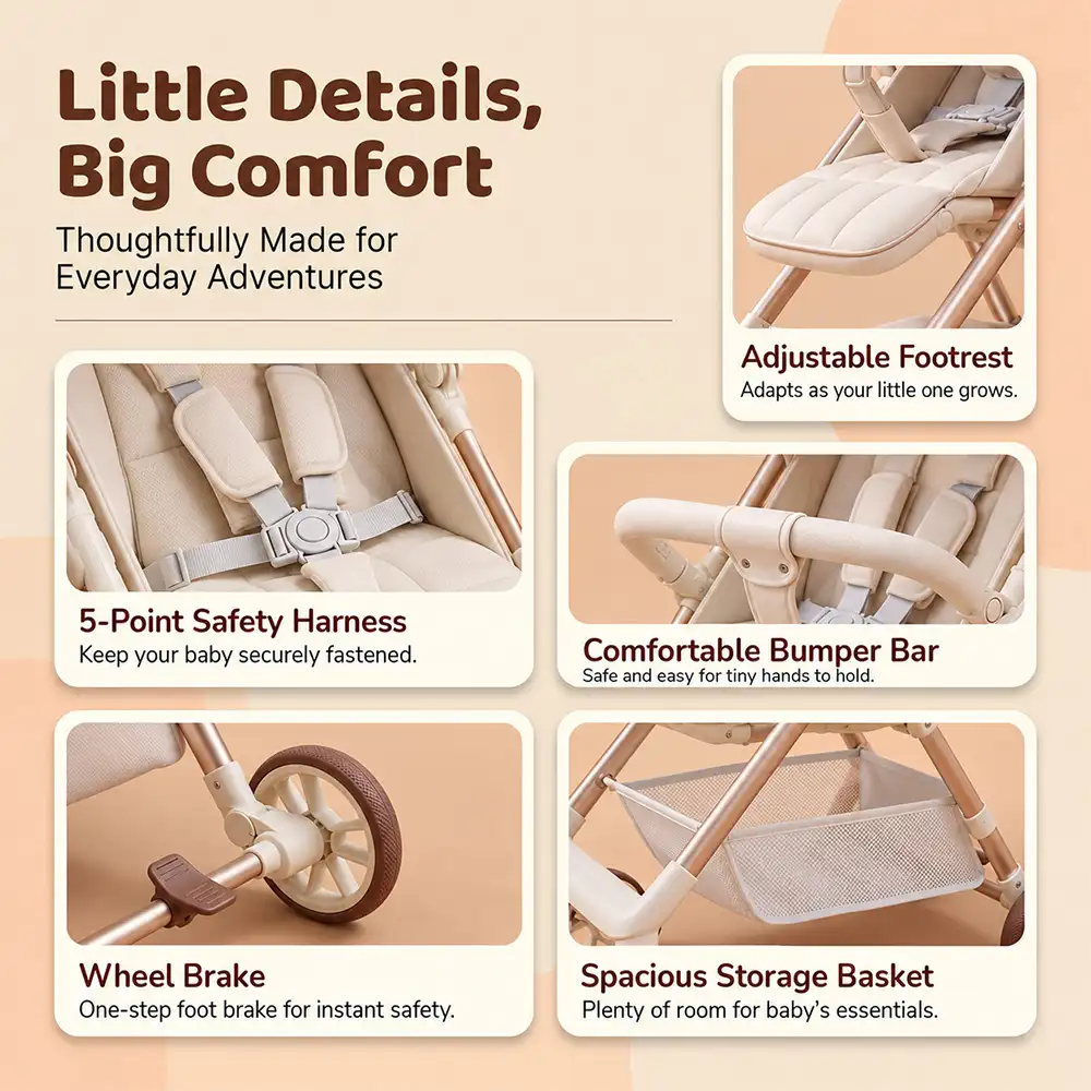 Urban Moon Stroller Aluminium Beige