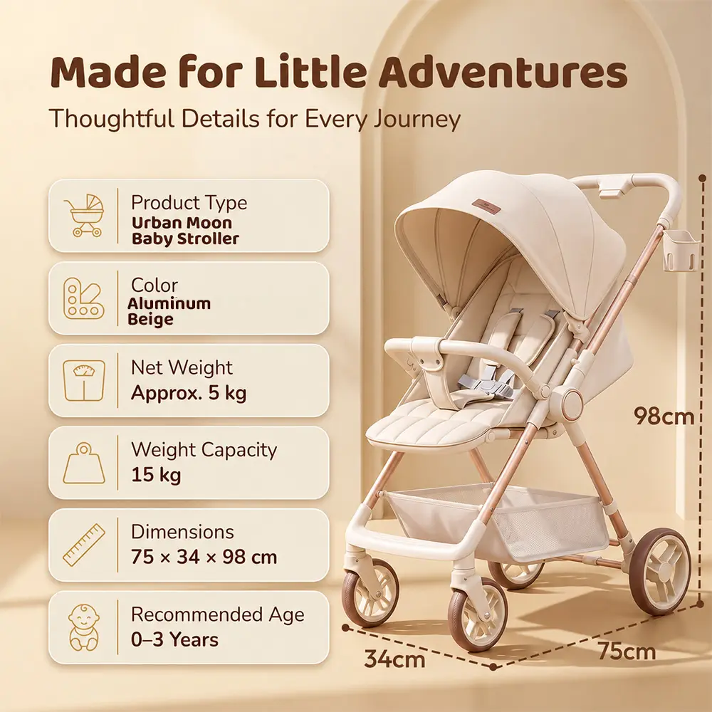 Urban Moon Stroller Aluminium Beige