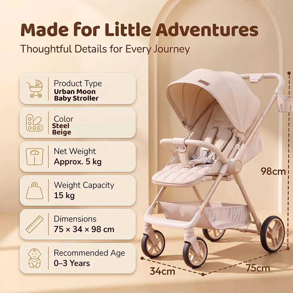Urboon Moon stroller steel