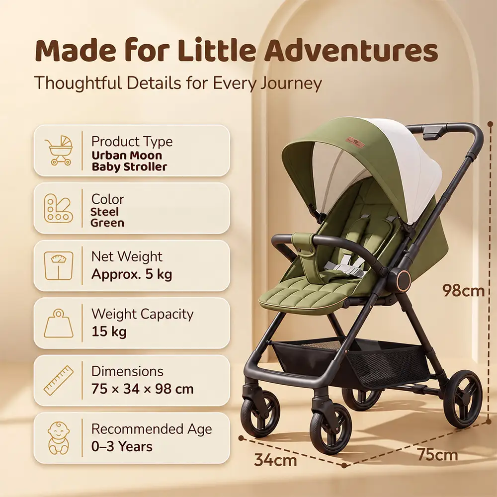 Urban Moon Stroller Steel Green