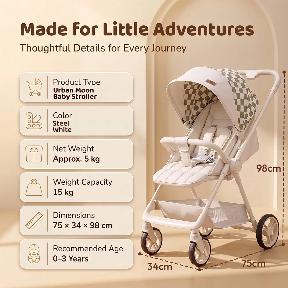 Urboon Moon stroller steel
