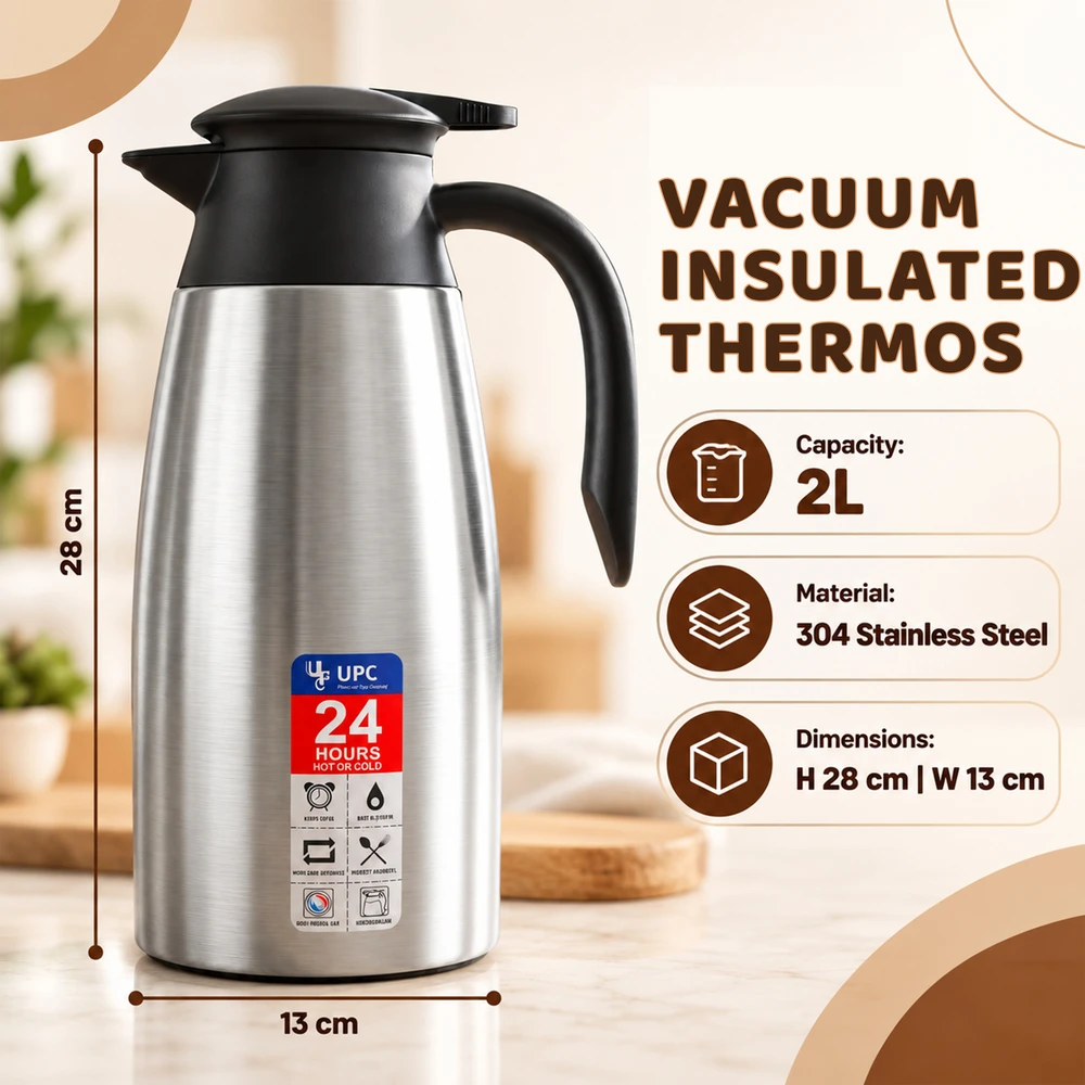 Vaccume insulated thrmos