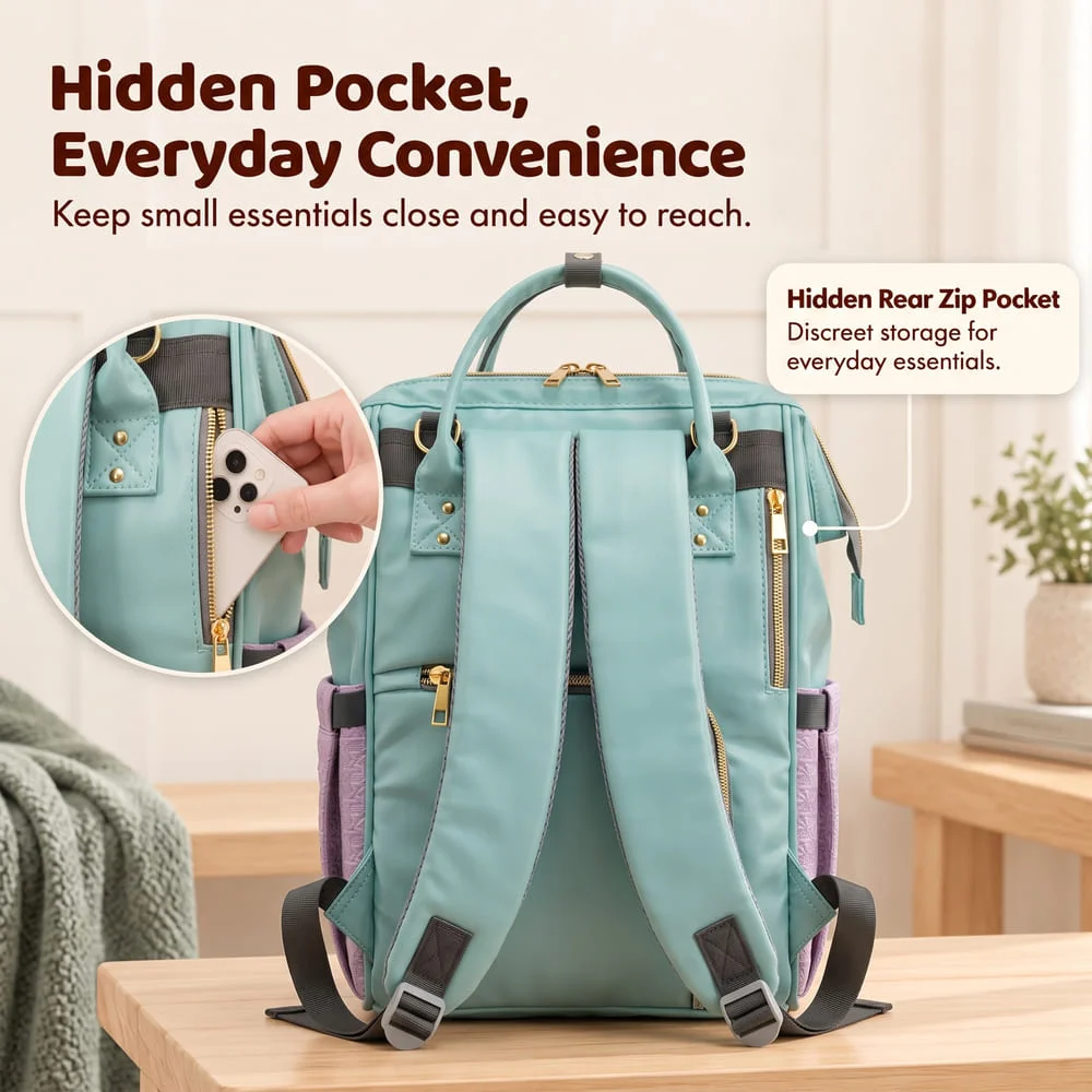 Velora Diaper bag blue pink