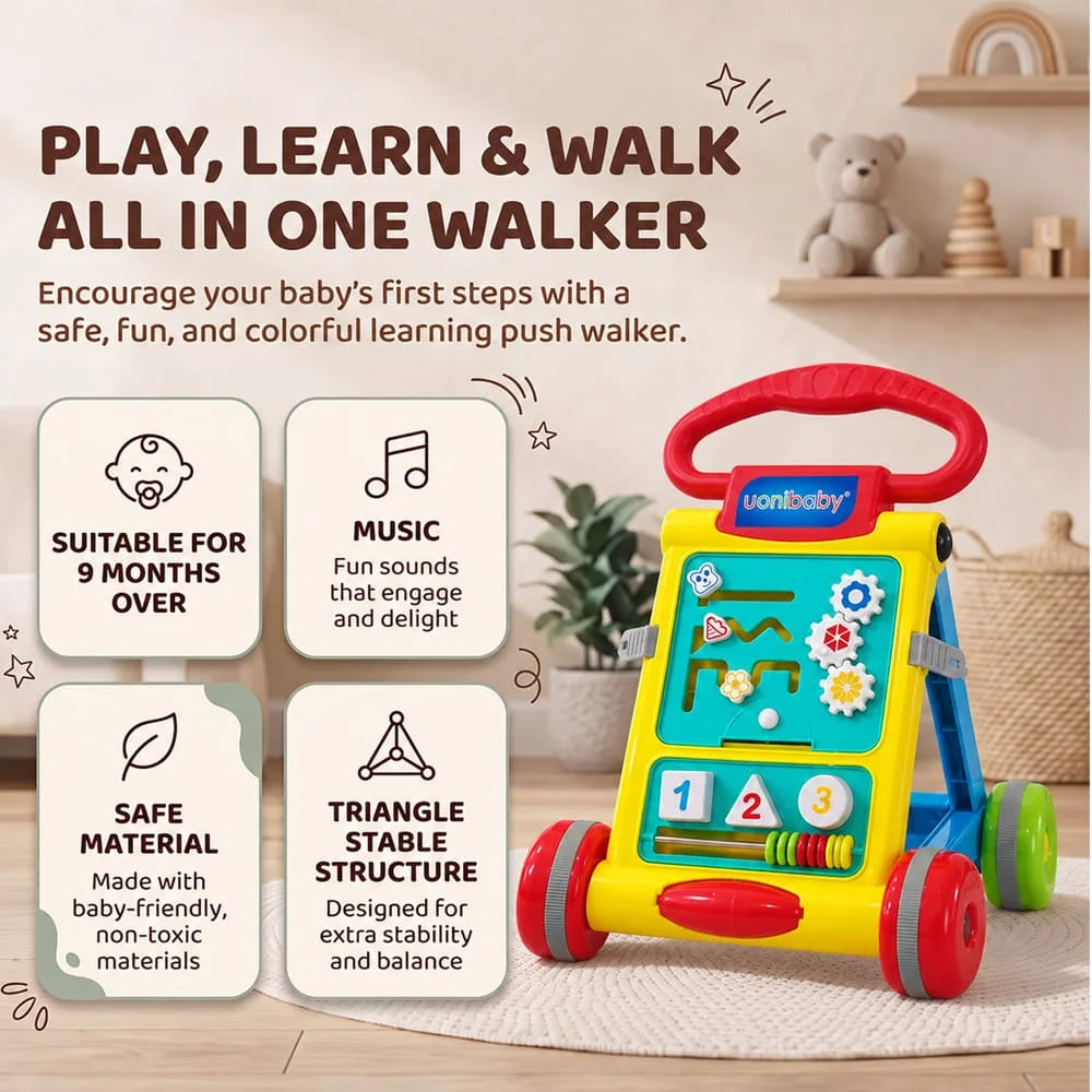 baby push walker yellow