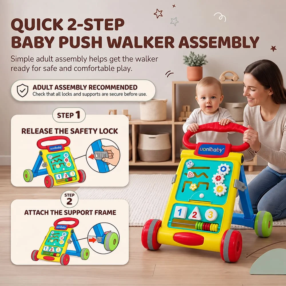 baby push walker yellow