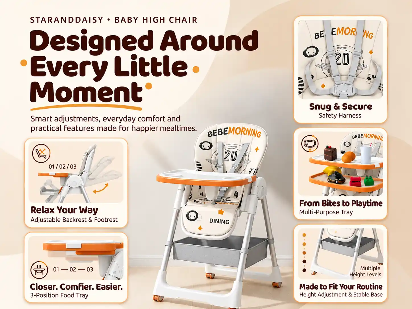 Galaxy Star Baby High Chair