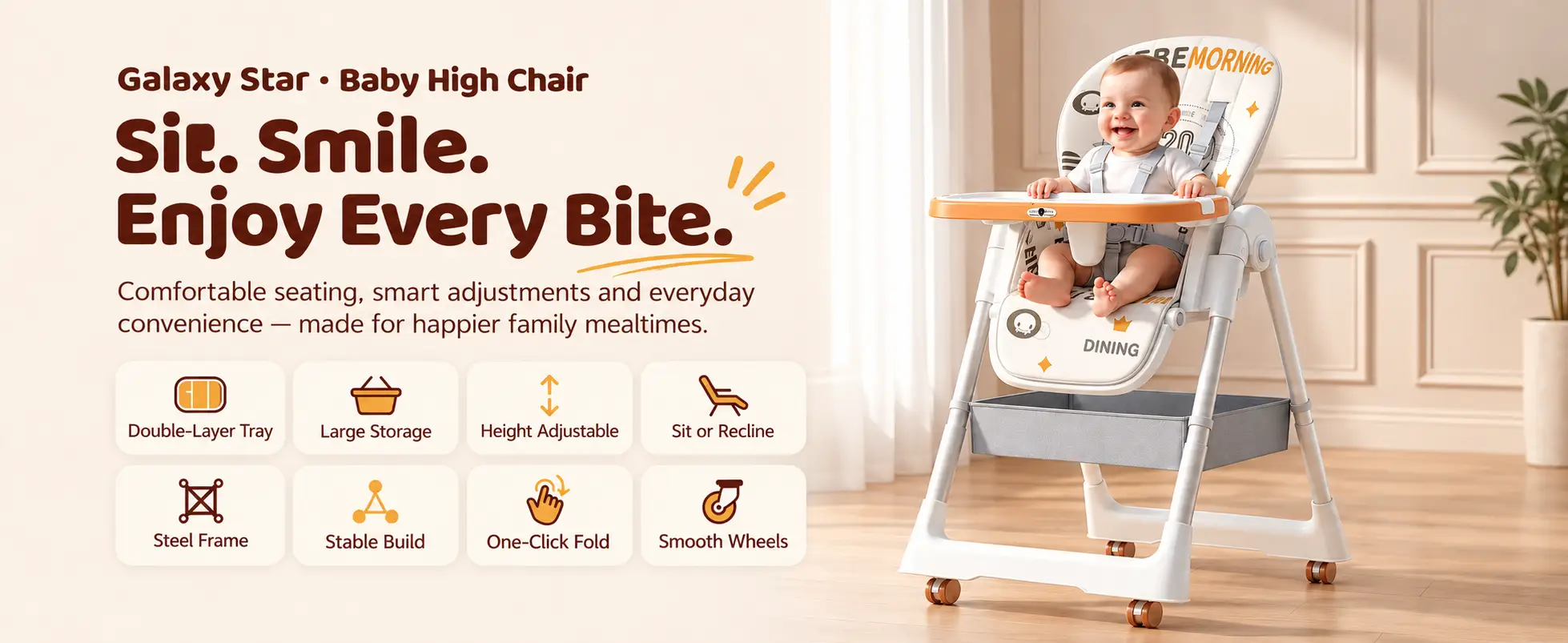 Galaxy Star Baby High Chair