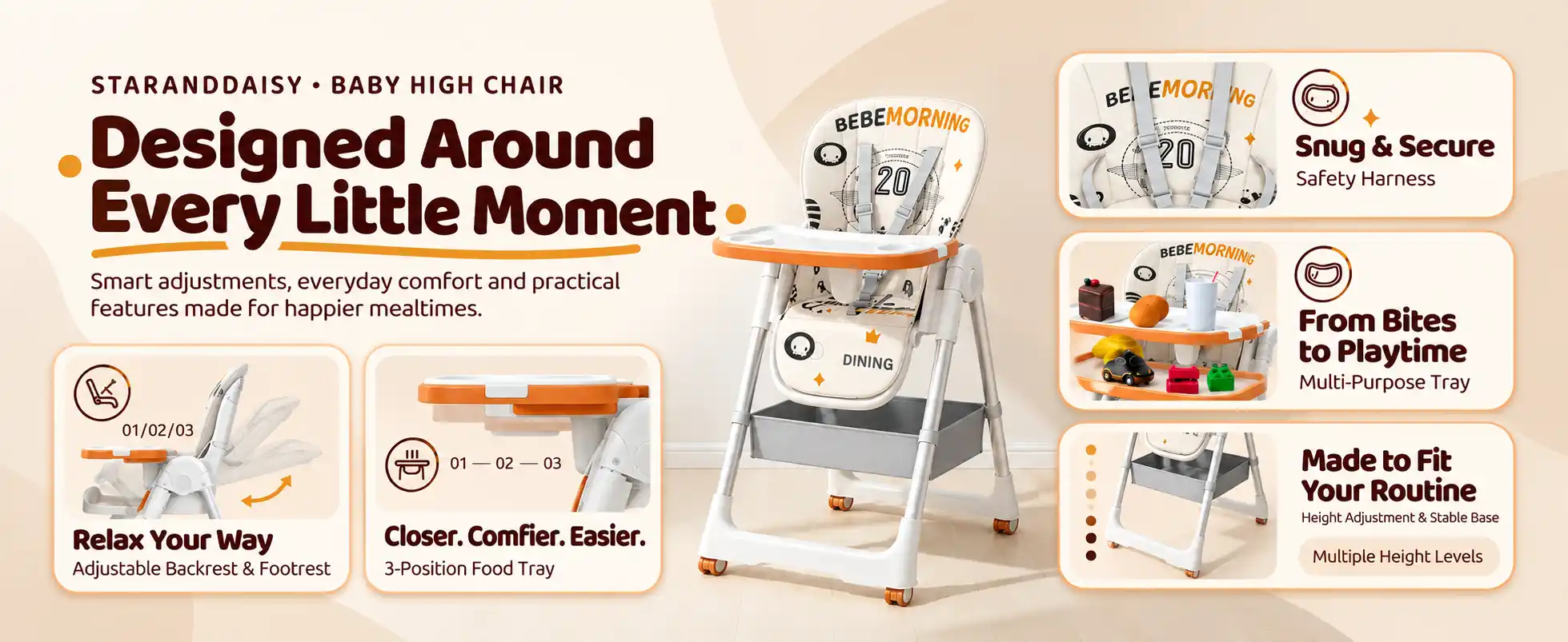 Galaxy Star Baby High Chair