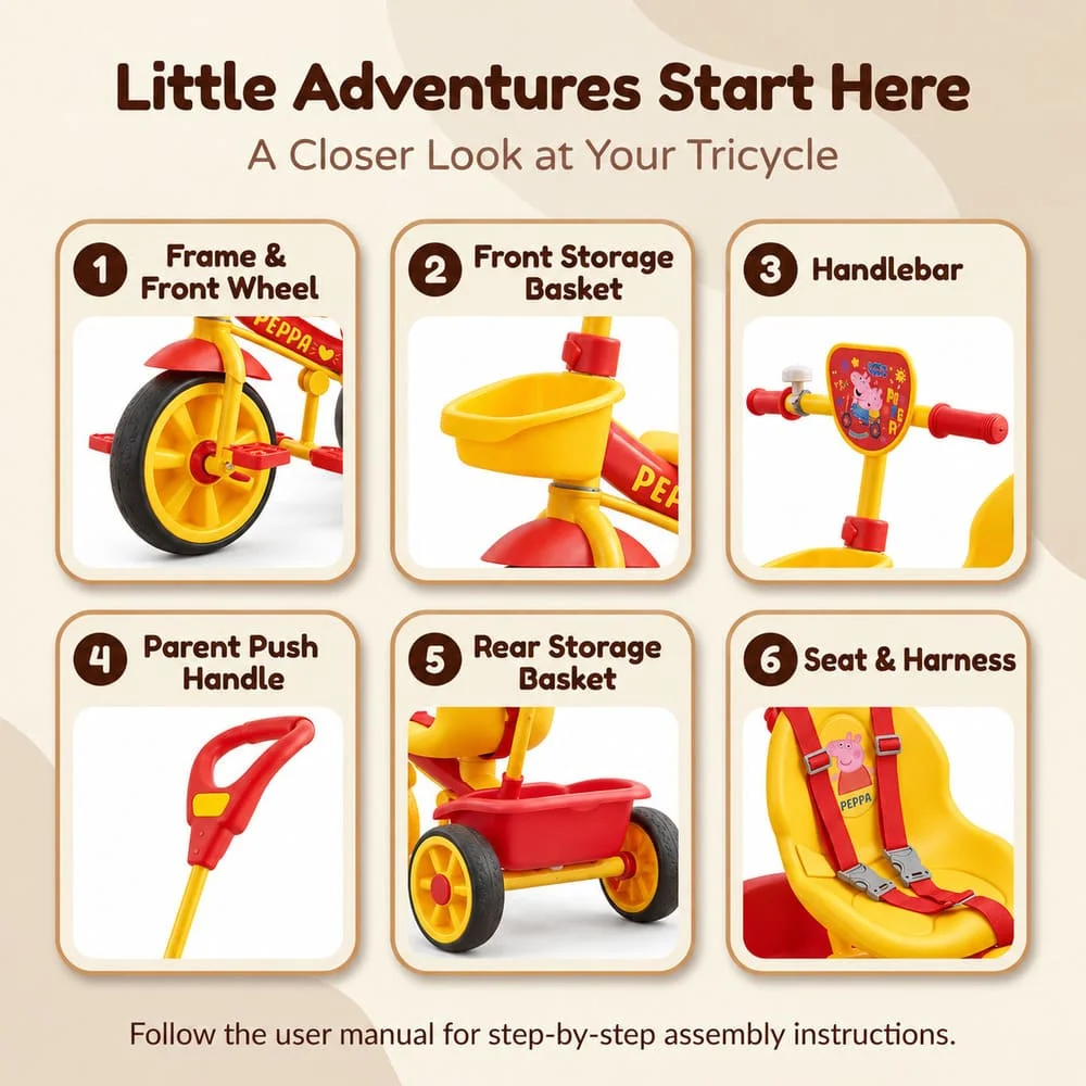Tricycle red yellow