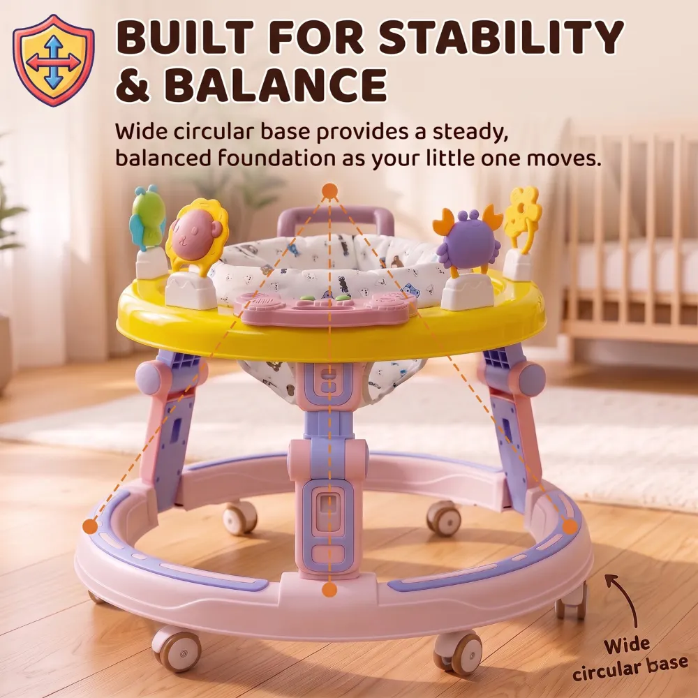 smart step 360 walker pink