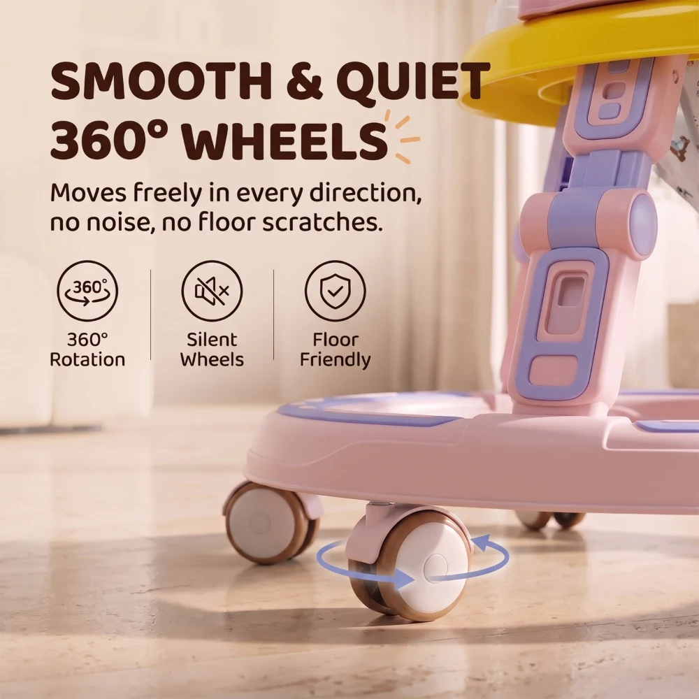smart step 360 walker pink
