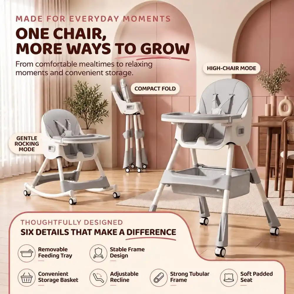 tiny taster high chair grey