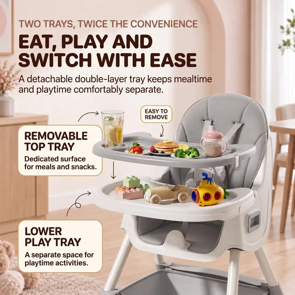 tiny taster high chair grey