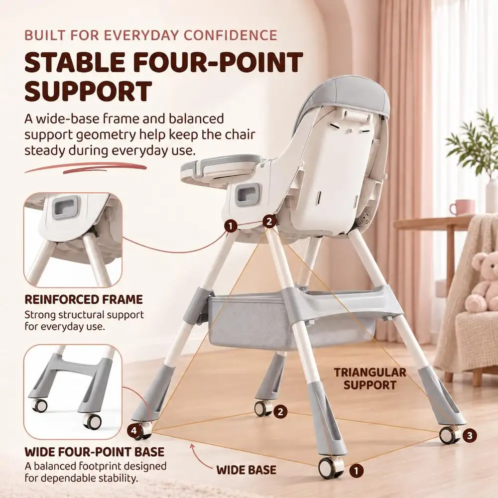 tiny taster high chair grey