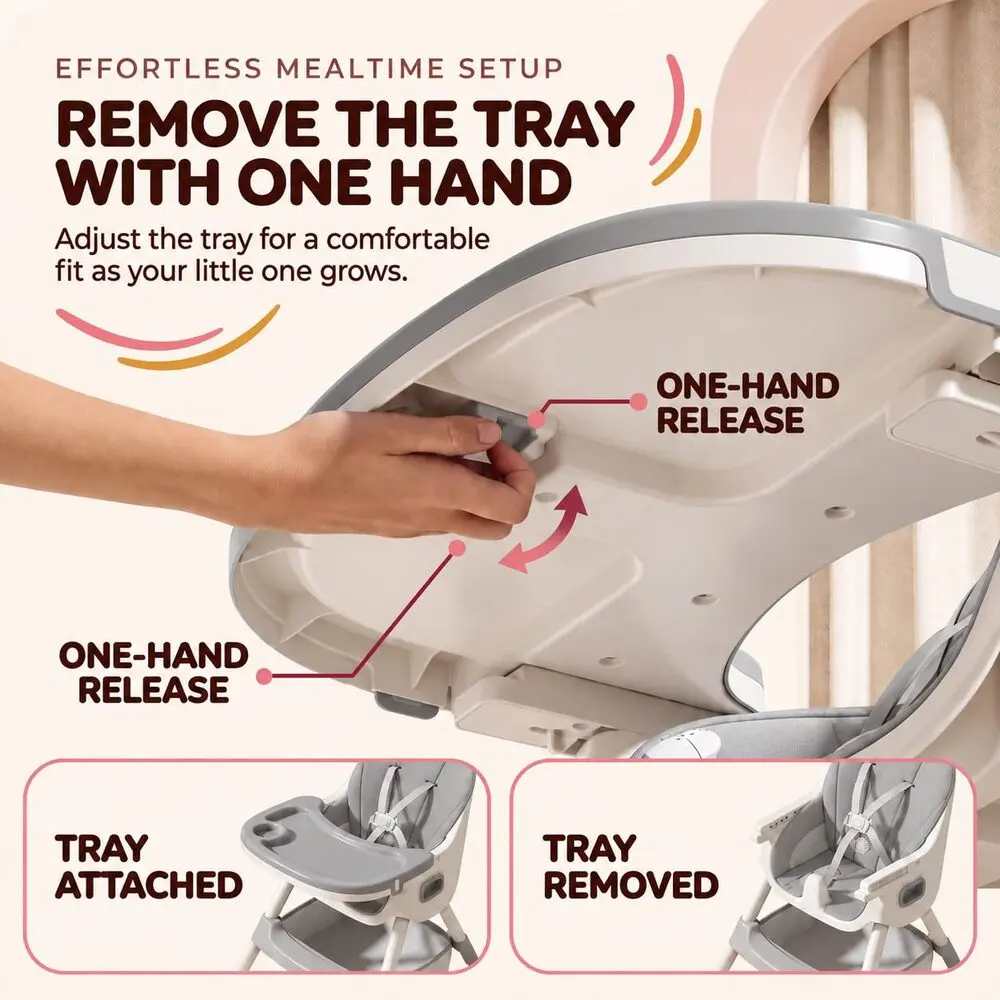 tiny taster high chair grey
